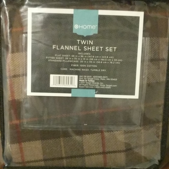 Target Home Bedding Nwt 0 Cotton Soft Plaid Flannel Sheets Poshmark